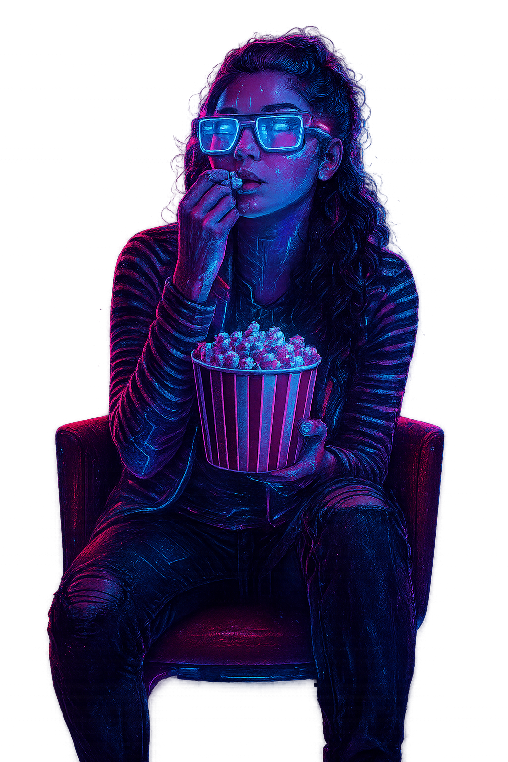 Woman enjoying CYBERTV